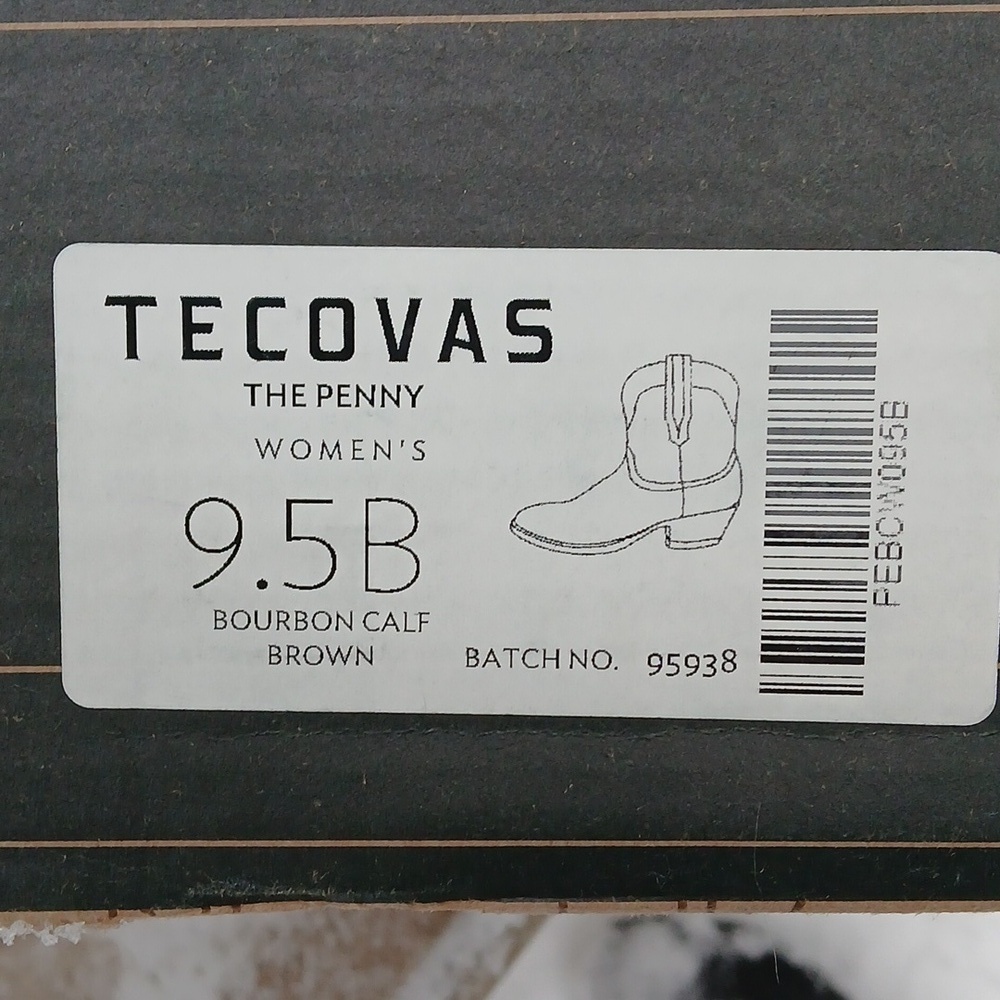 Tecovas The PENNY Brown Leather Cowboy Boots Sz 9.5 - Picture 10 of 16
